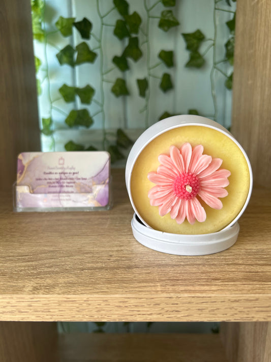 Candle - Flower Tin